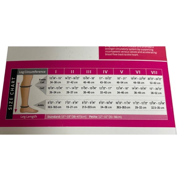 Mediven Plus Medical Compression Socks Size III 16103 Beige Calf Top Band CT NEW - Picture 6 of 8